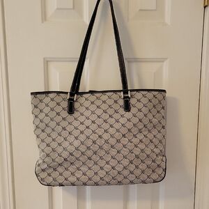 Lauren Ralph Lauren Black and White Patterned Tote